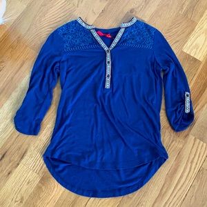 Red Camel Blue 3/4 Sleeve Shirt